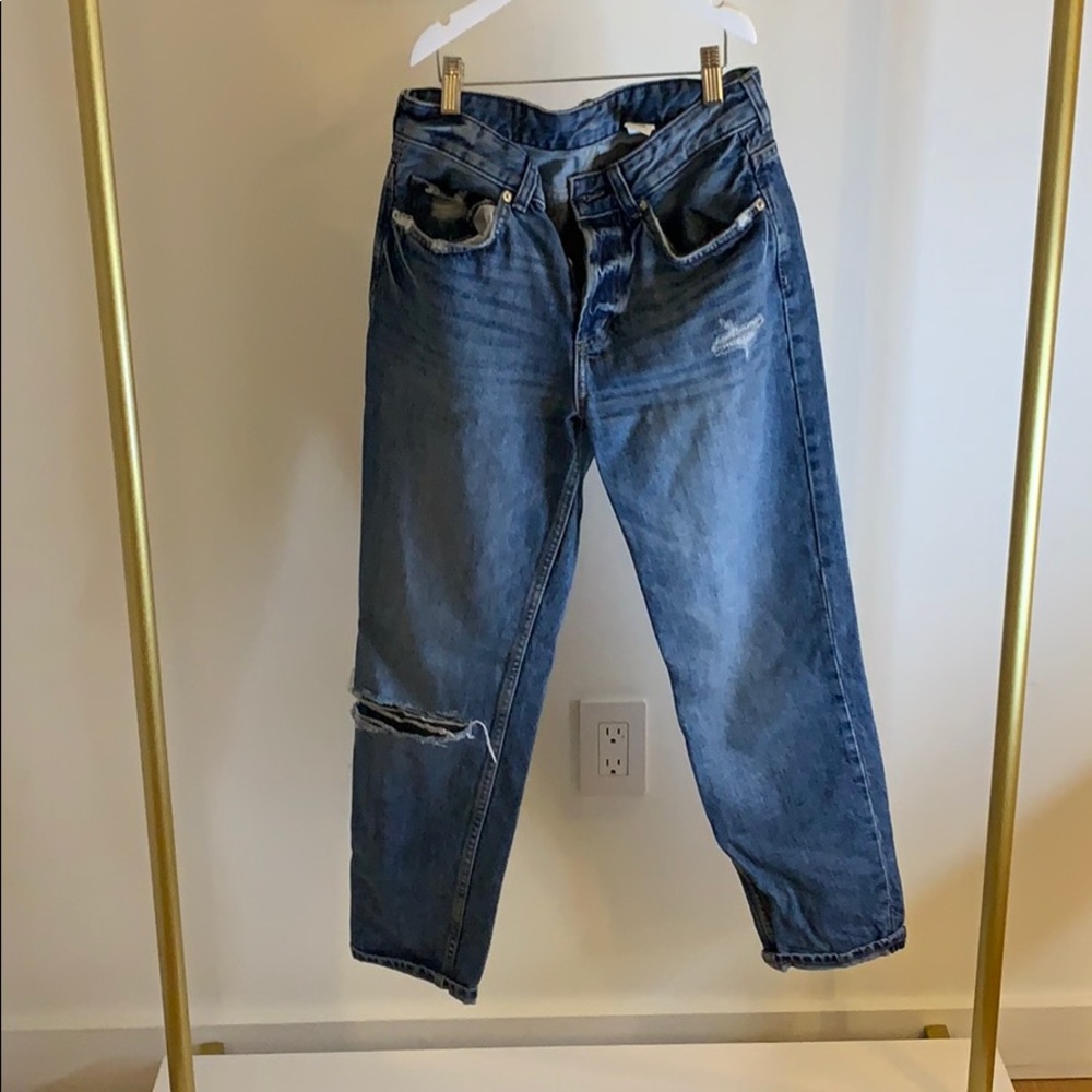 Distressed mom Jeans